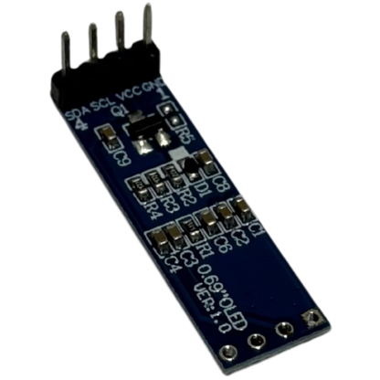 Pantalla OLED 0.69" I2C 96x16 SSD1306 - Display Monocromo Ultracompacto de 4 Pines para Arduino, ESP32 y Raspberry Pi