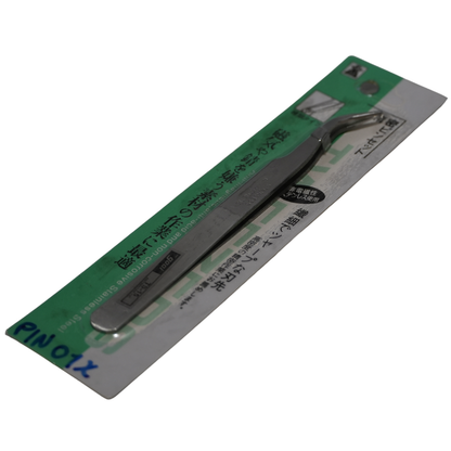 Pinza de Precisión Curva Antimagnética - Pinzas de Acero Inoxidable Punta Fina para Componentes SMD, Electrónica y Relojería