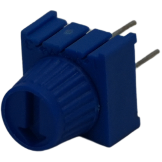 Potenciómetro Trimmer 100K de Una Vuelta - Resistencia Variable Ajustable Código 104 de 3 Pines con Perilla Superior para Protoboard y Arduino