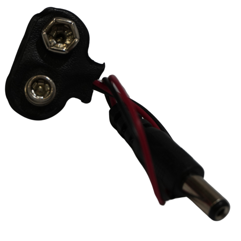 Broche para Batería 9V con Conector Plug DC Macho - Cable Adaptador para Alimentar Arduino UNO, Mega y Módulos Electrónicos