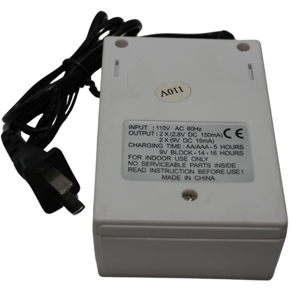 Cargador de Pilas Recargables JIABAO - Carga AA, AAA y Baterías 9V NiMH/NiCd con Leds Indicadores