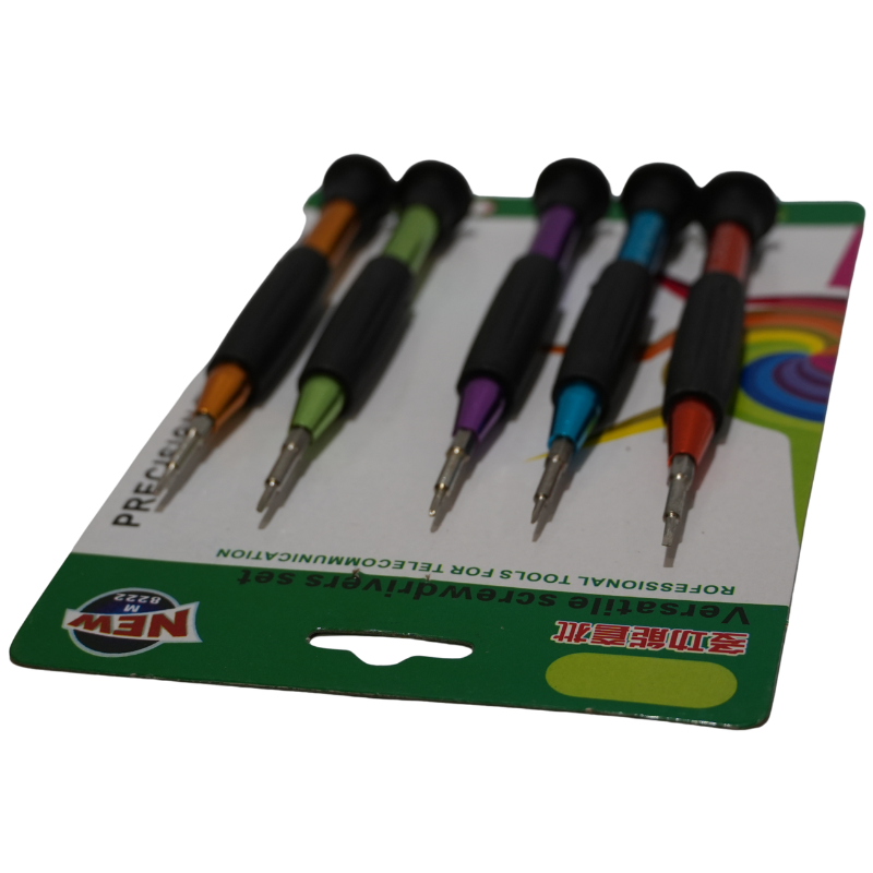 Set de Desarmadores de Precisión 5 en 1 - Kit Profesional de Puntas Torx, Pentalobe, Tri-Wing, Phillips y Plana
