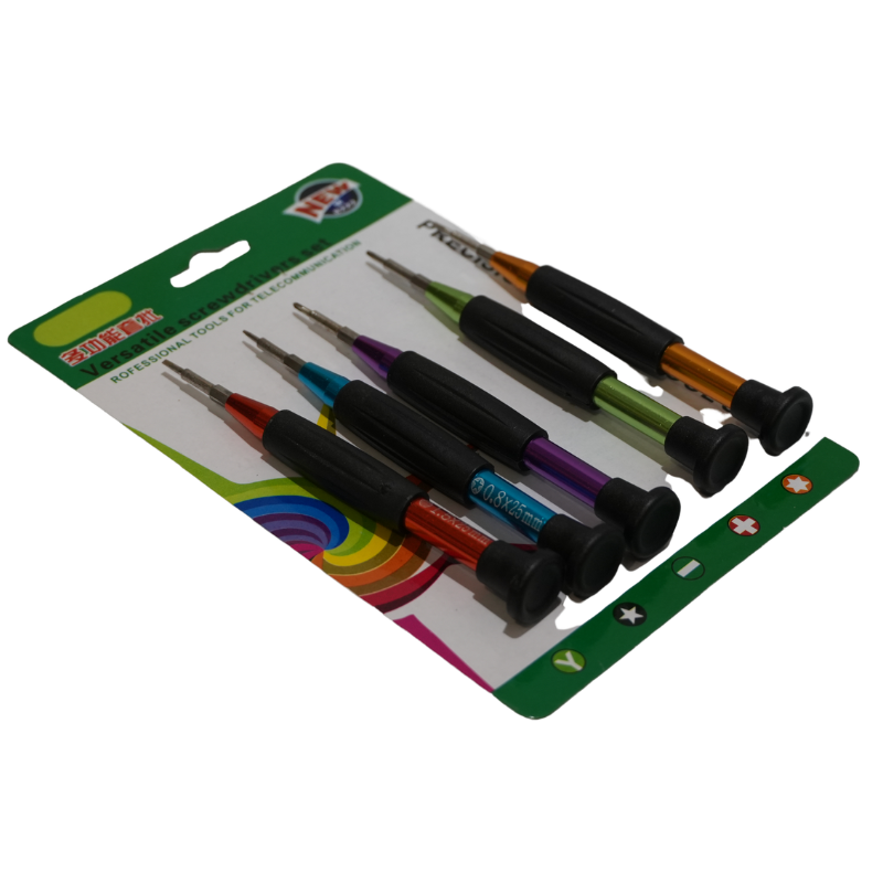 Set de Desarmadores de Precisión 5 en 1 - Kit Profesional de Puntas Torx, Pentalobe, Tri-Wing, Phillips y Plana