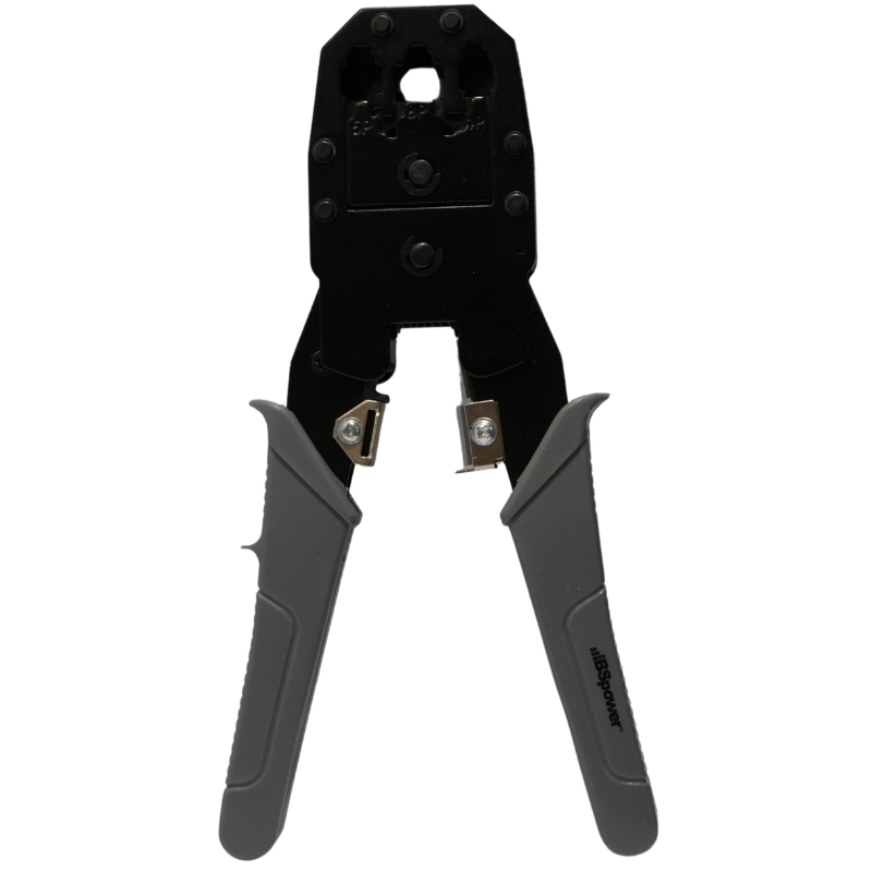 Ponchadora de Red RJ45 BSpower - Crimpadora 3 en 1 para RJ45, RJ12 y RJ11 con Corta y Pela Cable + Pelacables UTP Incluido